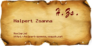 Halpert Zsanna névjegykártya